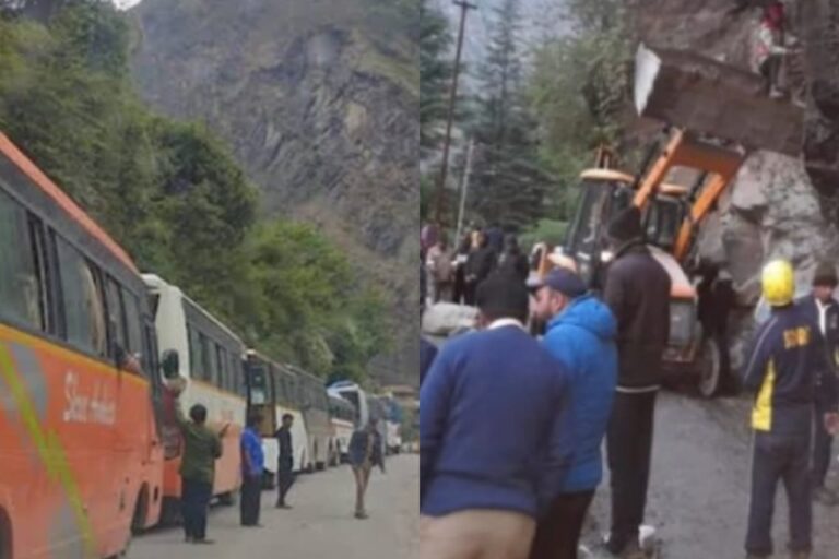 chardham yatra: यमुनोत्री (yamunotri) मार्ग पर कल से सड़क की सुरक्षा दीवार गिरने से हजारों तीर्थयात्री फंसे