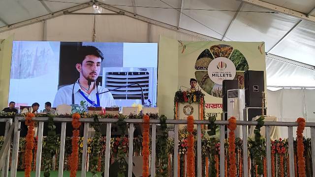 श्री गुरु राम राय विश्वविद्यालय के छात्र शिवांश को मिलेट्स महोत्सव 2023 (Millets Festival 2023) में किया गया सम्मानित