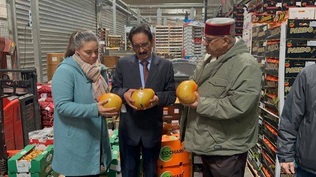 जर्मनी के फ्रैंकफर्ट में थोक फल एवं सब्जी बाजार (मंडी) का कृषि मंत्री गणेश जोशी (Ganesh Joshi) ने किया भ्रमण