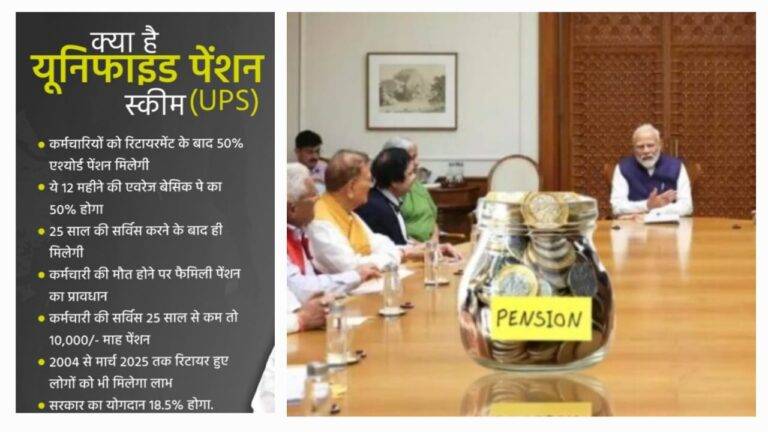 यूपीएस पेंशन न्यू स्कीम (UPS Pension New Scheme) : केंद्र ने सरकार ने ‘यूनिफाइड पेंशन स्कीम’ शुरू करने का किया एलान, जानिए इस स्कीम के बारे में और नौकरीपेशा लोगों को क्या होगा फायदा